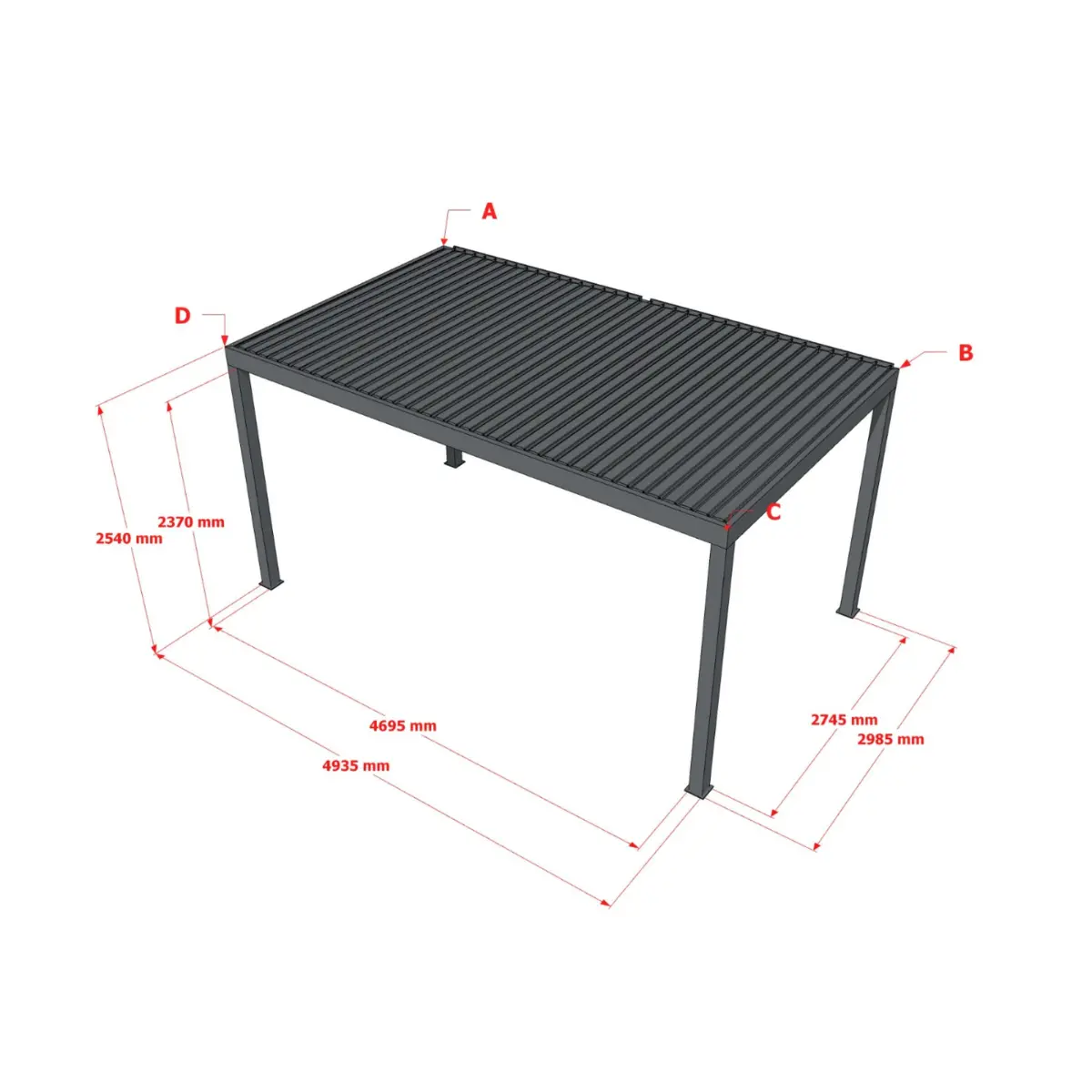 Pergola Lumi 3x5m – Bild 2
