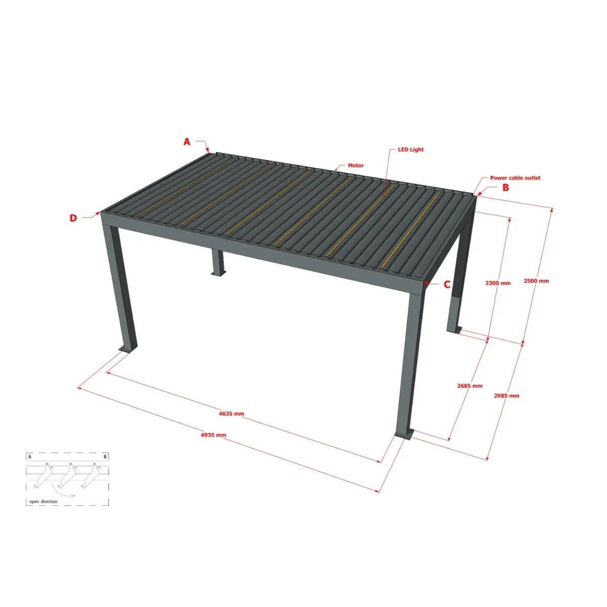 Pergola Elite 3x5m – Bild 2