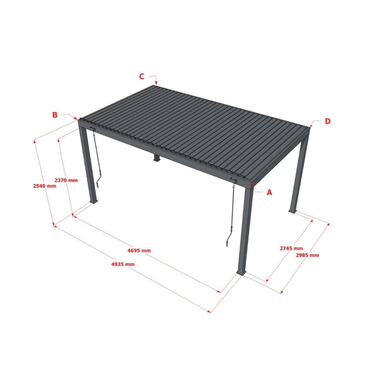 Pergola Pure 3x5m – Bild 2