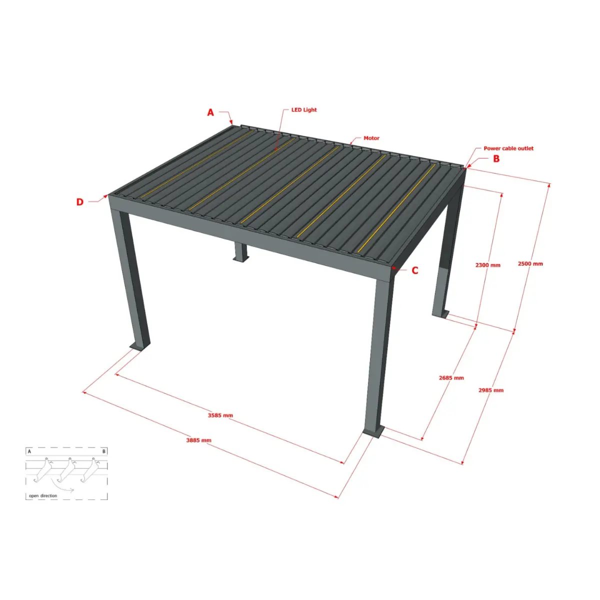 Pergola Elite 3x4m – Bild 2