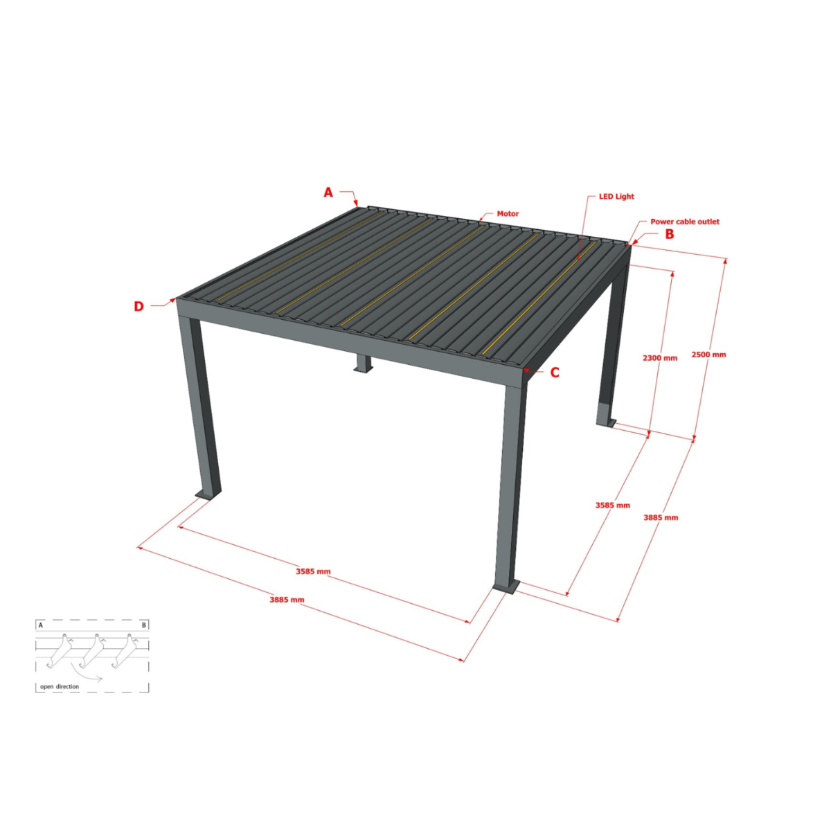 Pergola Elite 4x4m – Bild 2