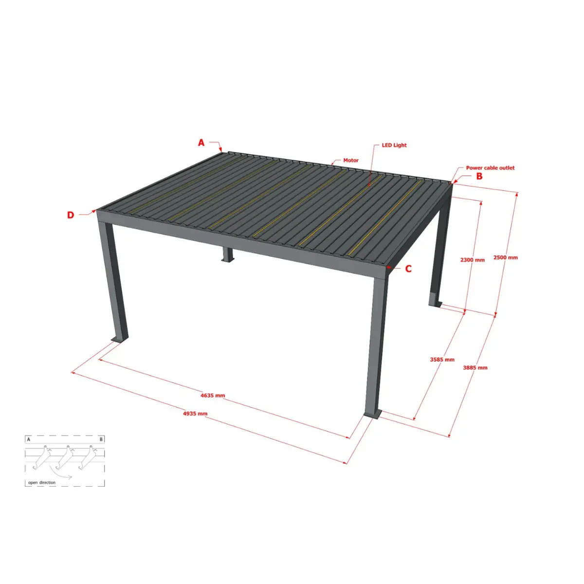 Pergola Elite 4x5m – Bild 2