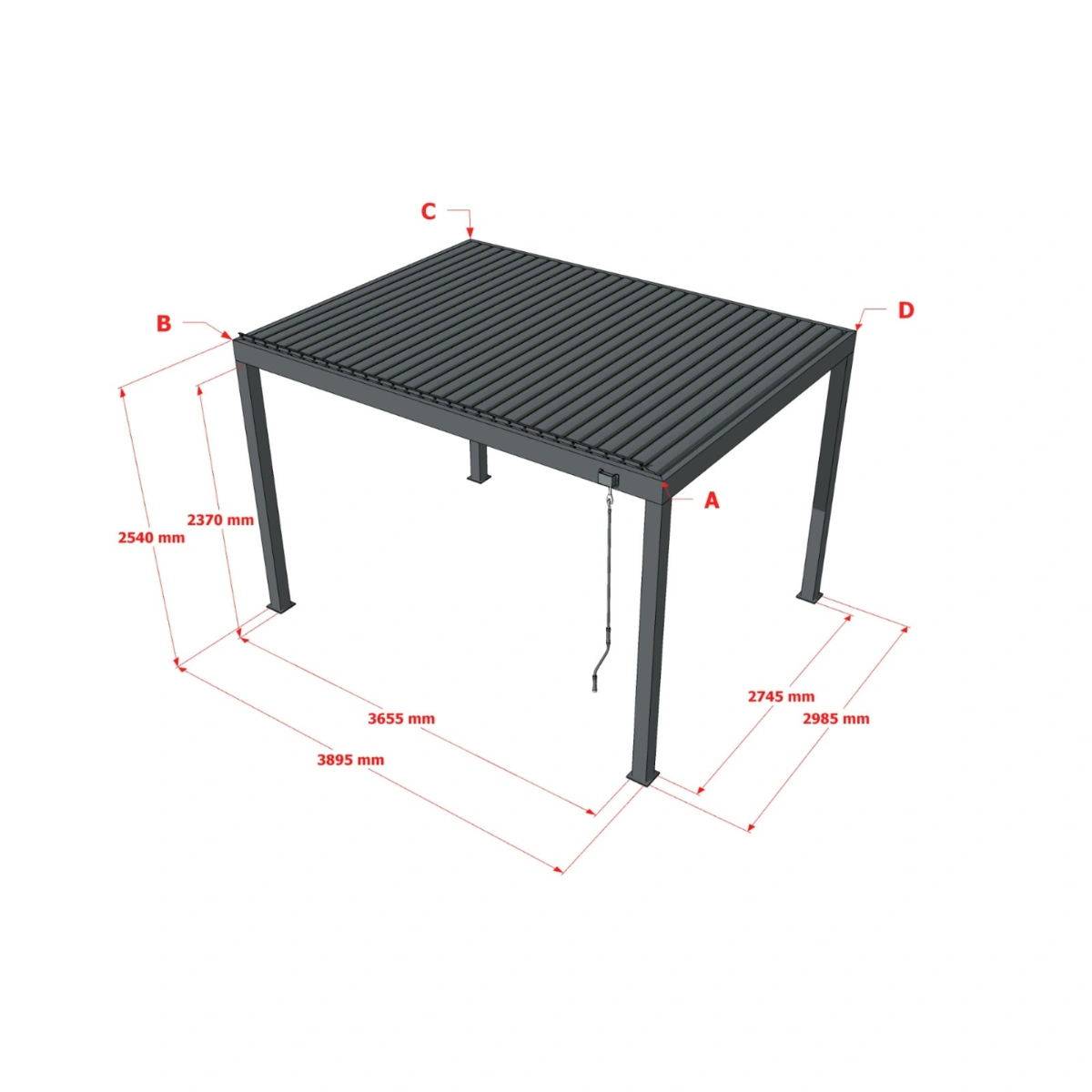 Pergola Pure 3x4m – Bild 2